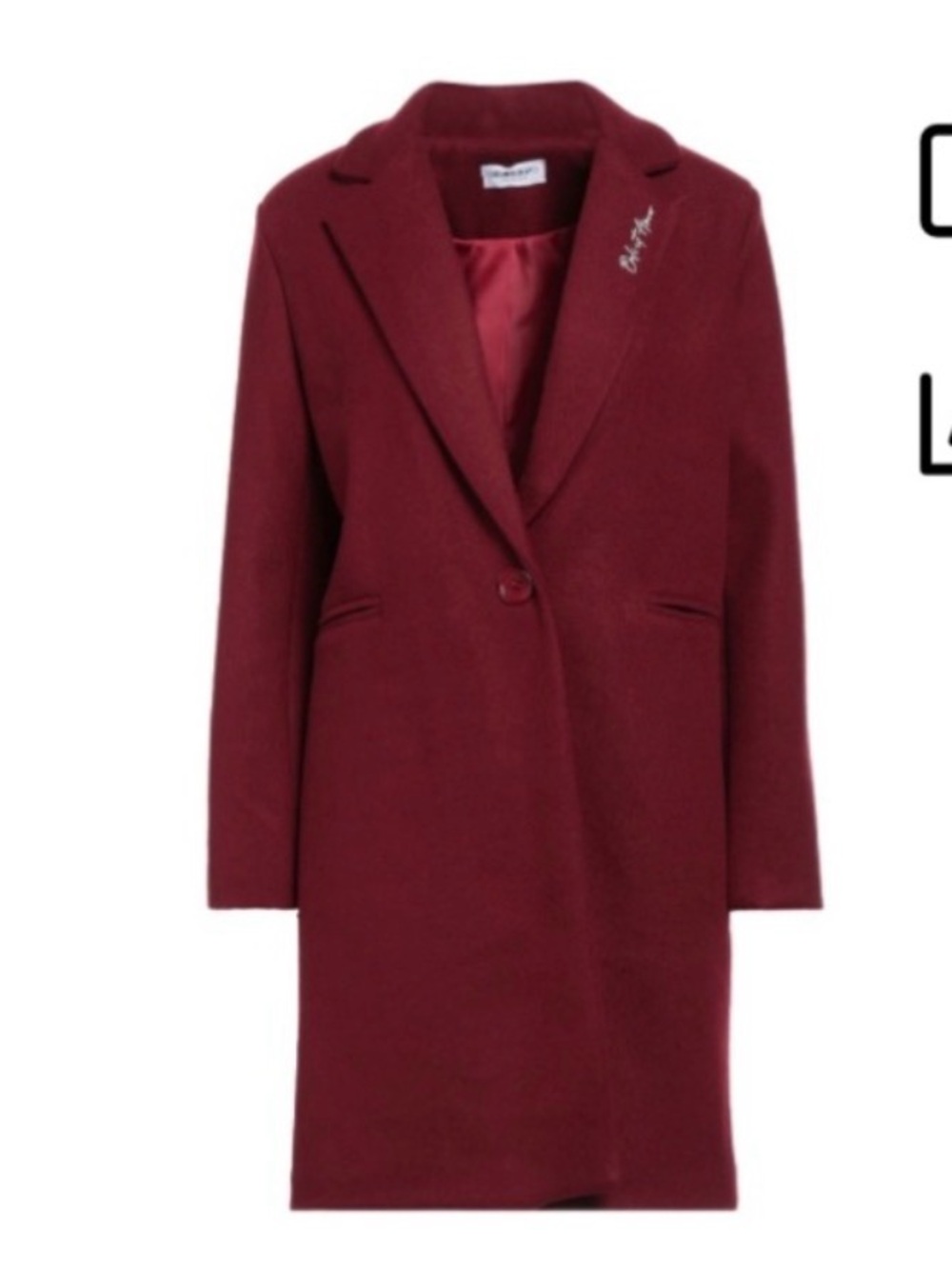 Women's Maroon Coat - Picture 2 of 12